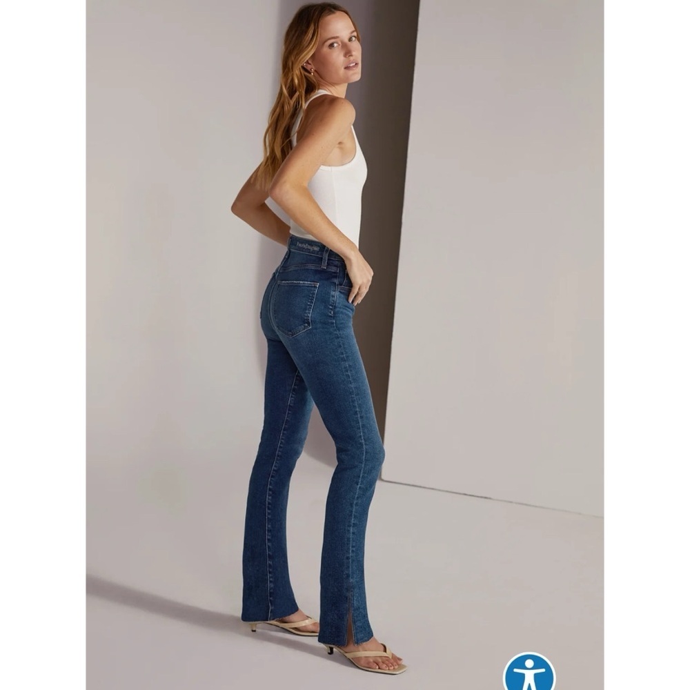 NWT Favorite Daughter Valentina Tower Super High Rise Jeans Cigarette Dallas 24